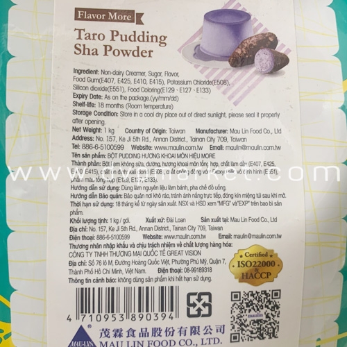 Bột pudding Mole Đài Loan 1kg - Vị Khoai Môn